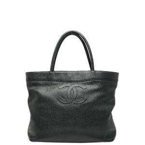 CHANEL Coco Mark Tote Bag in Black Caviar Skin for Women